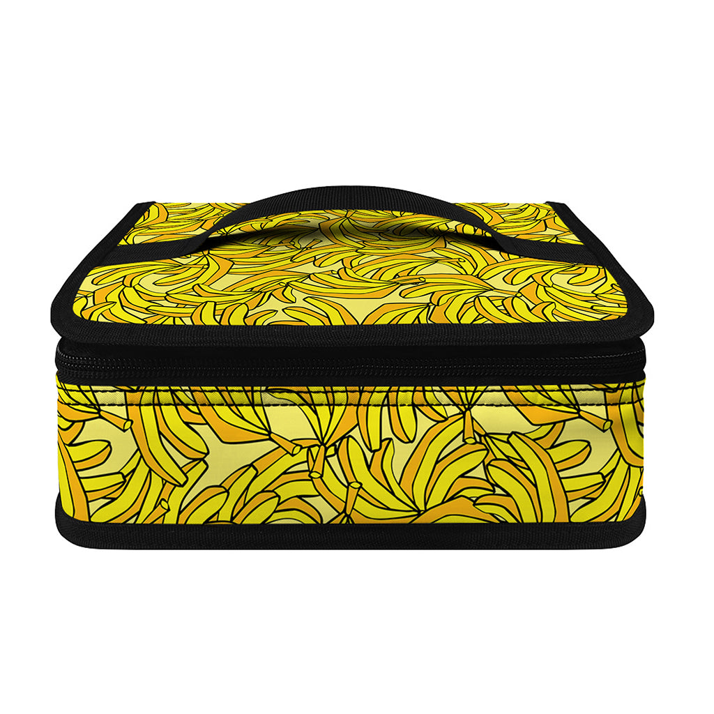 Yellow Geometric Banana Pattern Print Small Lunch Bag