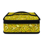 Yellow Geometric Banana Pattern Print Small Lunch Bag