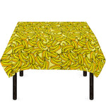 Yellow Geometric Banana Pattern Print Tablecloth