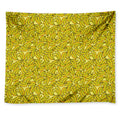 Yellow Geometric Banana Pattern Print Tapestry