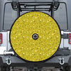 Yellow Geometric Banana Pattern Print Tire Cover With Camera Hole