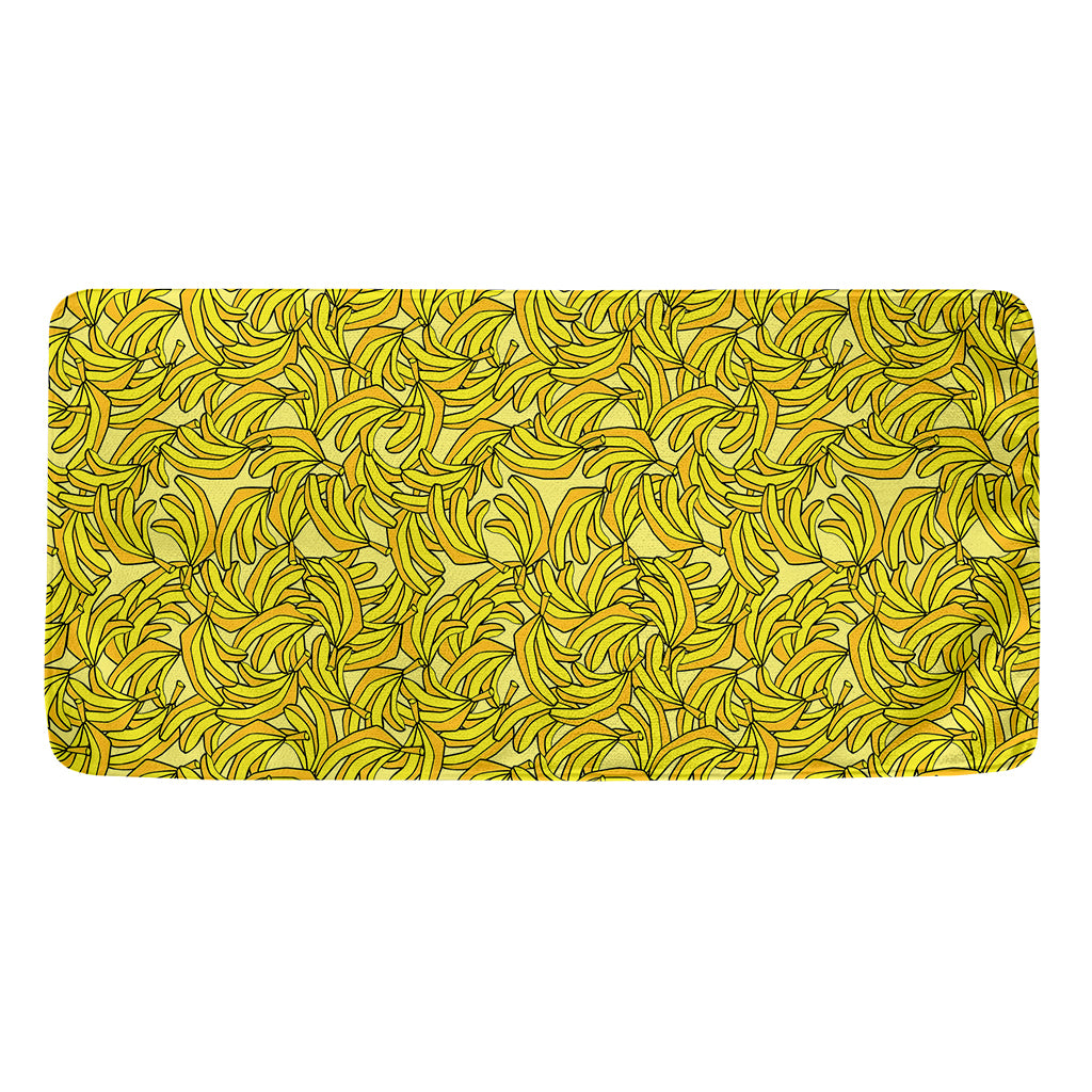 Yellow Geometric Banana Pattern Print Towel