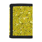 Yellow Geometric Banana Pattern Print Trifold Wallet