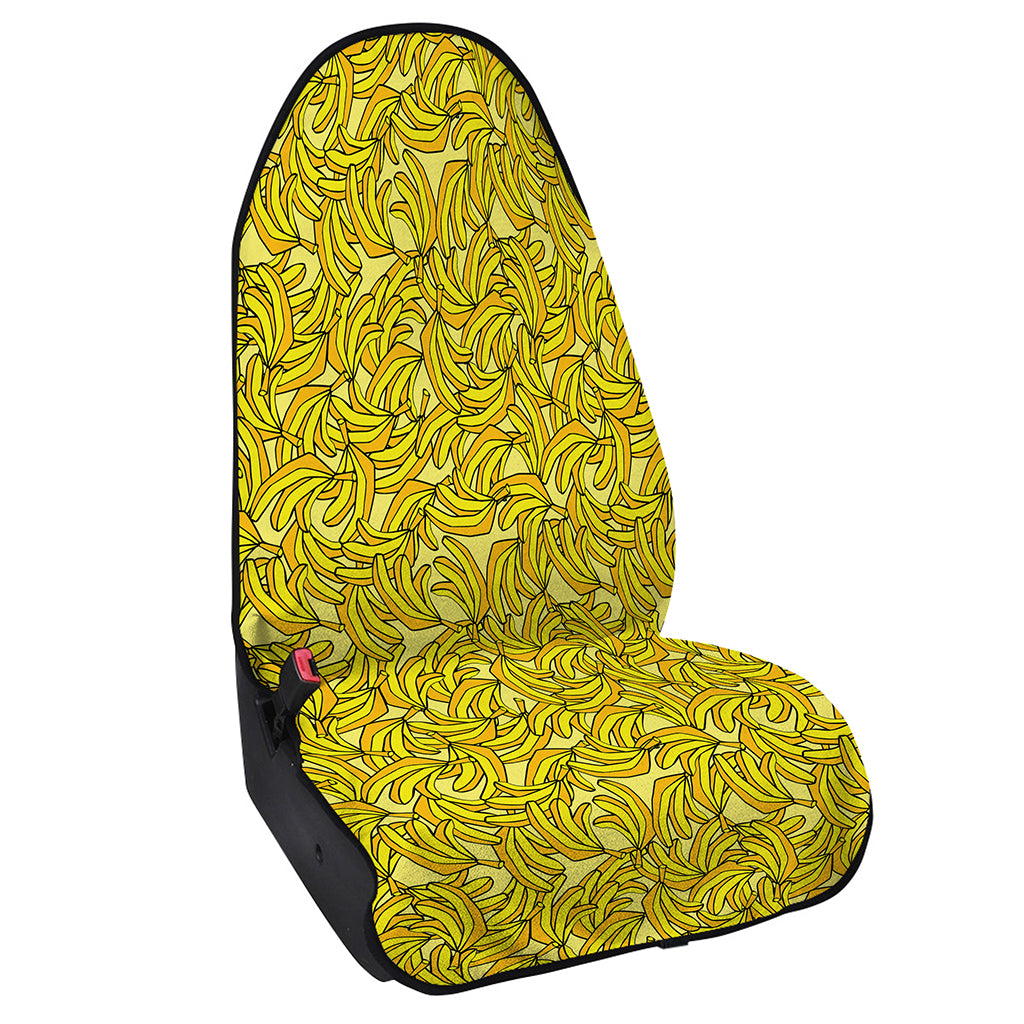 Yellow Geometric Banana Pattern Print Waterproof Car Seat Cover