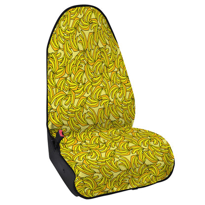 Yellow Geometric Banana Pattern Print Waterproof Car Seat Cover