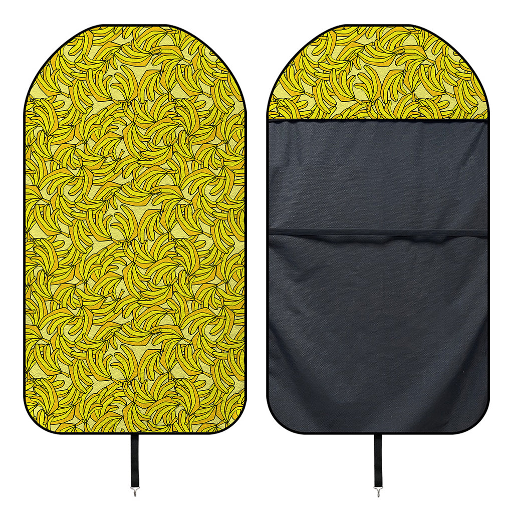 Yellow Geometric Banana Pattern Print Waterproof Car Seat Cover