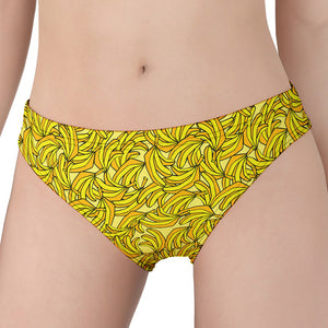 Yellow Geometric Banana Pattern Print Women's Panties