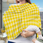 Yellow Harlequin Pattern Print Baby Seat Cover