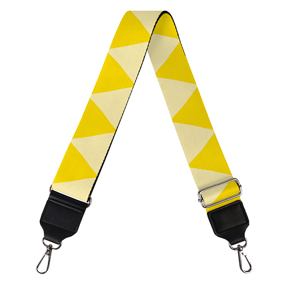 Yellow Harlequin Pattern Print Bag Strap