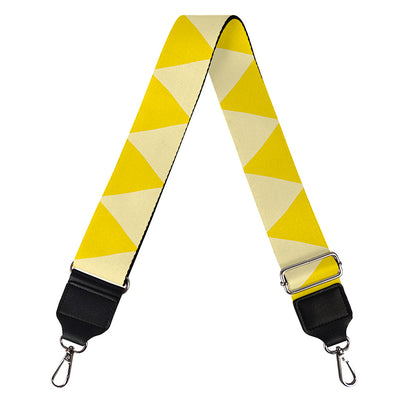 Yellow Harlequin Pattern Print Bag Strap