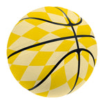 Yellow Harlequin Pattern Print Basketball