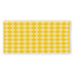 Yellow Harlequin Pattern Print Beach Towel