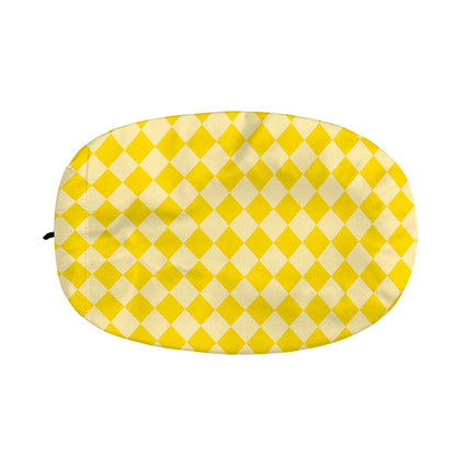 Yellow Harlequin Pattern Print Car Side Mirror Covers