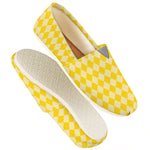 Yellow Harlequin Pattern Print Casual Shoes