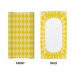 Yellow Harlequin Pattern Print Changing Pad Cover
