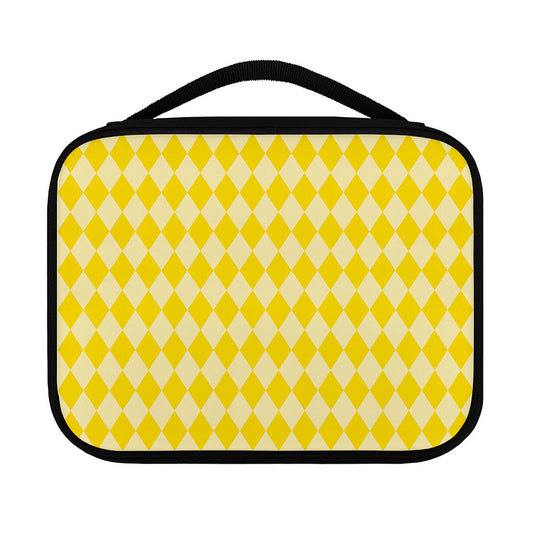 Yellow Harlequin Pattern Print Classic Bible Case