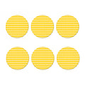 Yellow Harlequin Pattern Print Coaster Set