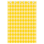 Yellow Harlequin Pattern Print Curtain