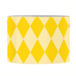 Yellow Harlequin Pattern Print Drum Lamp Shade