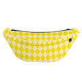Yellow Harlequin Pattern Print Fanny Pack