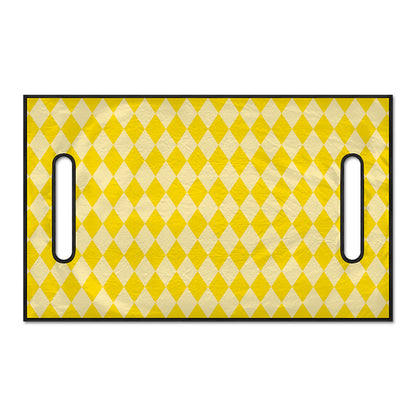 Yellow Harlequin Pattern Print Golf Cart Seat Cover