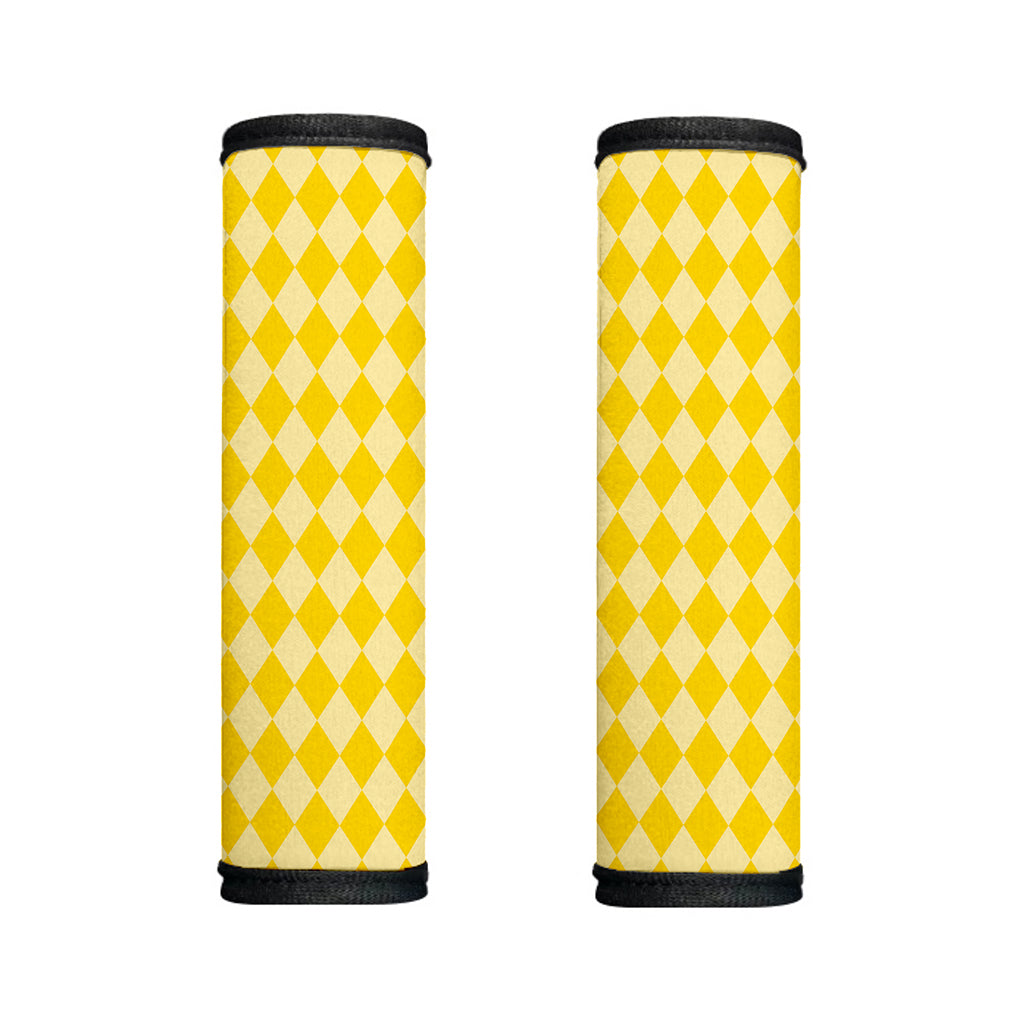Yellow Harlequin Pattern Print Handle Covers