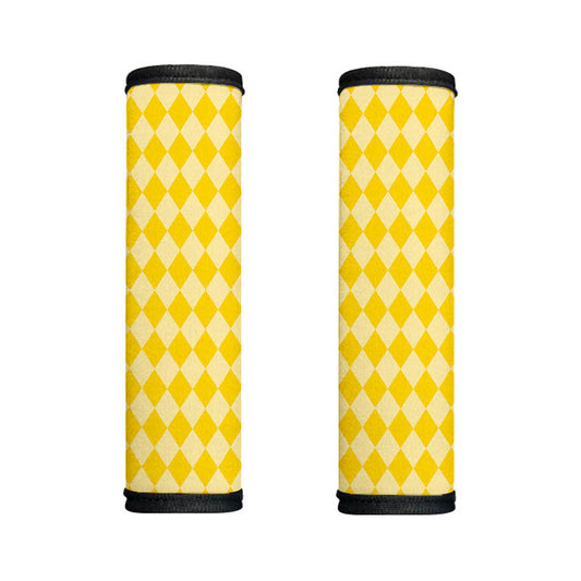 Yellow Harlequin Pattern Print Handle Covers