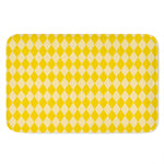 Yellow Harlequin Pattern Print Indoor Door Mat