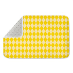 Yellow Harlequin Pattern Print Indoor Door Mat