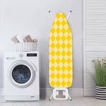 Yellow Harlequin Pattern Print Ironing Board Cover