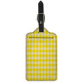Yellow Harlequin Pattern Print Luggage Tag