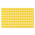 Yellow Harlequin Pattern Print Polyester Doormat
