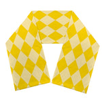 Yellow Harlequin Pattern Print Scarf