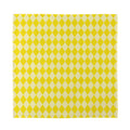 Yellow Harlequin Pattern Print Silk Bandana