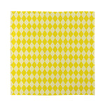 Yellow Harlequin Pattern Print Silk Bandana