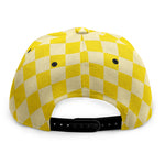 Yellow Harlequin Pattern Print Snapback Cap