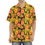 Yellow Hawaiian Tropical Pattern Print Aloha Shirt
