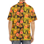 Yellow Hawaiian Tropical Pattern Print Aloha Shirt