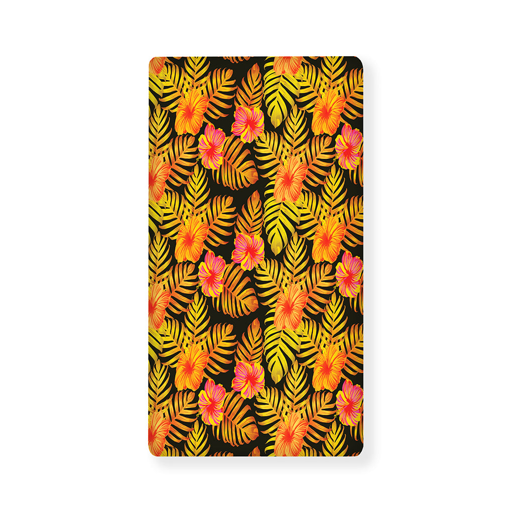 Yellow Hawaiian Tropical Pattern Print Baby Crib Sheet