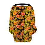 Yellow Hawaiian Tropical Pattern Print Baby Seat Cover