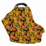 Yellow Hawaiian Tropical Pattern Print Baby Seat Cover