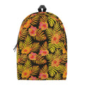 Yellow Hawaiian Tropical Pattern Print School Backpack
