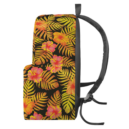 Yellow Hawaiian Tropical Pattern Print Backpack