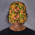 Yellow Hawaiian Tropical Pattern Print Baseball Cap