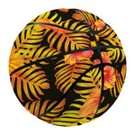 Yellow Hawaiian Tropical Pattern Print Basketball