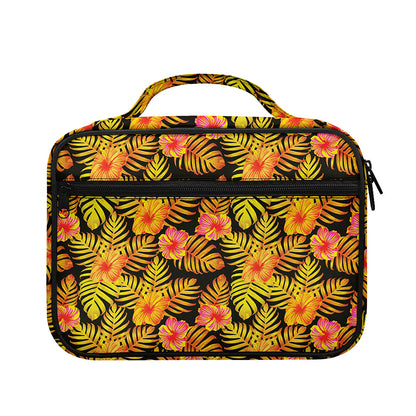 Yellow Hawaiian Tropical Pattern Print Briefcase Bible Bag
