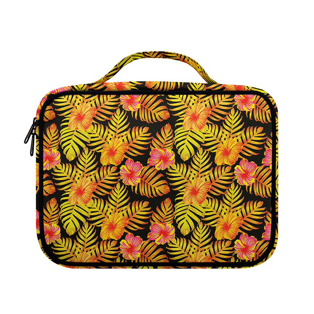 Yellow Hawaiian Tropical Pattern Print Briefcase Bible Bag