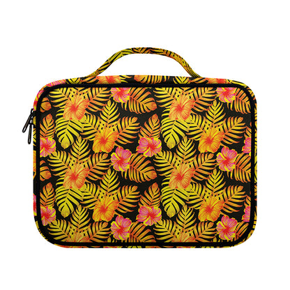 Yellow Hawaiian Tropical Pattern Print Briefcase Bible Bag