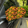 Yellow Hawaiian Tropical Pattern Print Car Side Mirror Covers