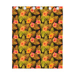 Yellow Hawaiian Tropical Pattern Print Curtain